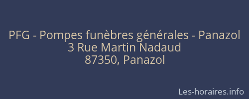 PFG - Pompes funèbres générales - Panazol