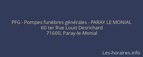 PFG - Pompes funèbres générales - PARAY LE MONIAL