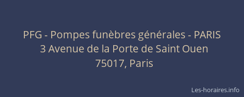 PFG - Pompes funèbres générales - PARIS