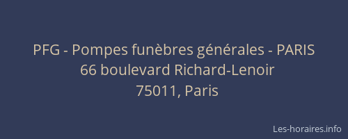 PFG - Pompes funèbres générales - PARIS