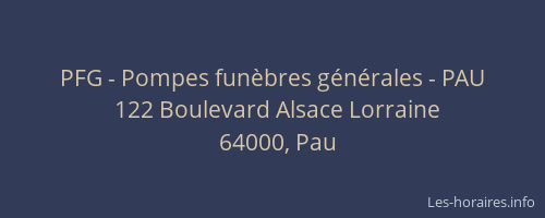 PFG - Pompes funèbres générales - PAU