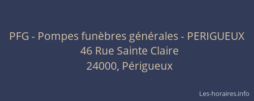 PFG - Pompes funèbres générales - PERIGUEUX