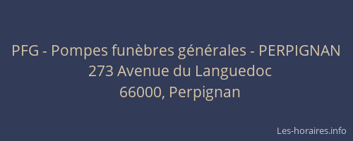 PFG - Pompes funèbres générales - PERPIGNAN