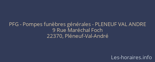 PFG - Pompes funèbres générales - PLENEUF VAL ANDRE