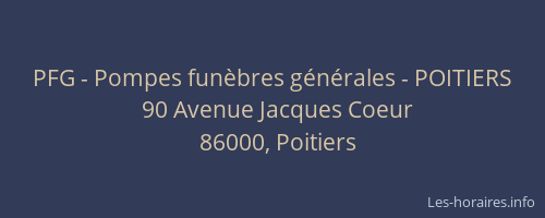 PFG - Pompes funèbres générales - POITIERS