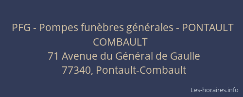 PFG - Pompes funèbres générales - PONTAULT COMBAULT