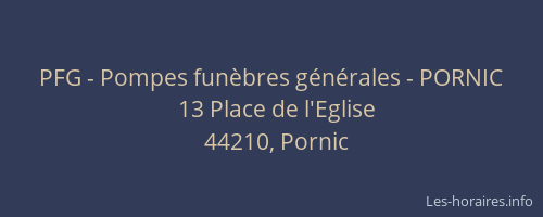 PFG - Pompes funèbres générales - PORNIC