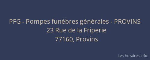 PFG - Pompes funèbres générales - PROVINS