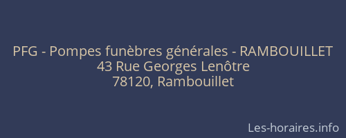 PFG - Pompes funèbres générales - RAMBOUILLET
