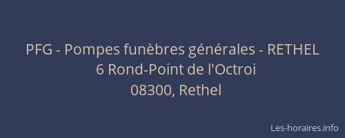 PFG - Pompes funèbres générales - RETHEL