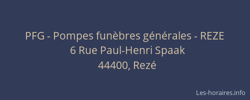 PFG - Pompes funèbres générales - REZE