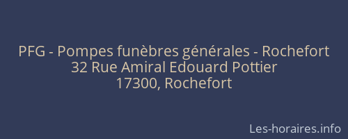 PFG - Pompes funèbres générales - Rochefort