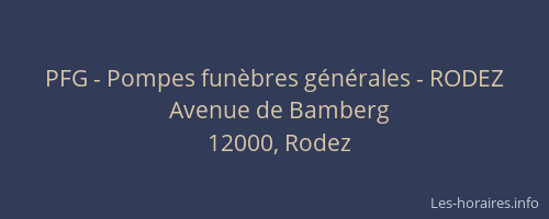 PFG - Pompes funèbres générales - RODEZ