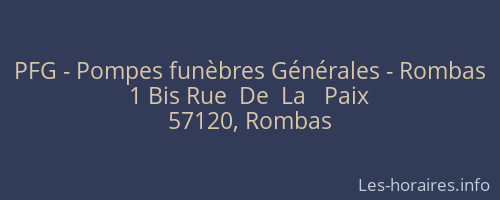 PFG - Pompes funèbres Générales - Rombas
