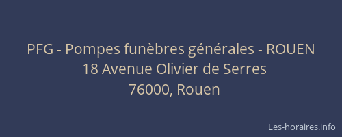 PFG - Pompes funèbres générales - ROUEN