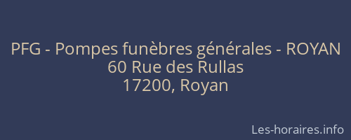 PFG - Pompes funèbres générales - ROYAN