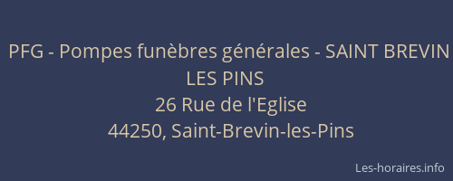 PFG - Pompes funèbres générales - SAINT BREVIN LES PINS