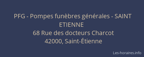 PFG - Pompes funèbres générales - SAINT ETIENNE
