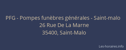 PFG - Pompes funèbres générales - Saint-malo