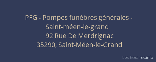 PFG - Pompes funèbres générales - Saint-méen-le-grand