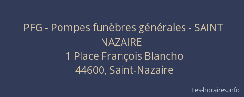 PFG - Pompes funèbres générales - SAINT NAZAIRE