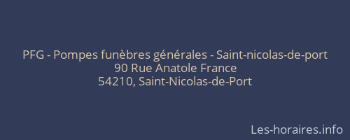 PFG - Pompes funèbres générales - Saint-nicolas-de-port