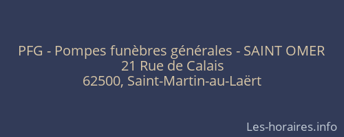 PFG - Pompes funèbres générales - SAINT OMER