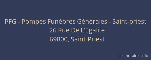 PFG - Pompes Funèbres Générales - Saint-priest