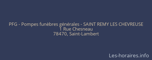 PFG - Pompes funèbres générales - SAINT REMY LES CHEVREUSE
