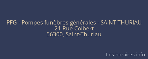 PFG - Pompes funèbres générales - SAINT THURIAU