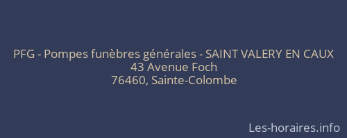 PFG - Pompes funèbres générales - SAINT VALERY EN CAUX