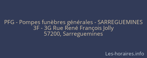 PFG - Pompes funèbres générales - SARREGUEMINES