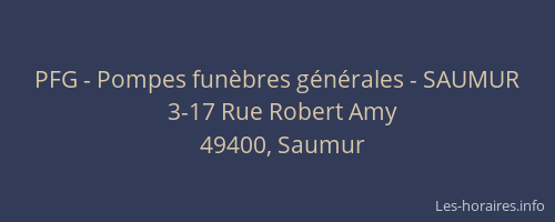 PFG - Pompes funèbres générales - SAUMUR