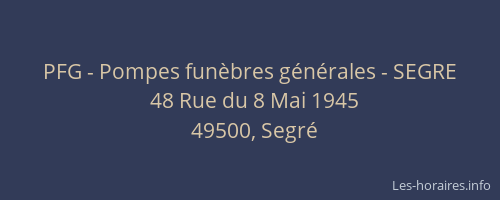 PFG - Pompes funèbres générales - SEGRE