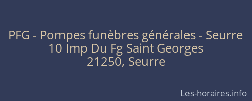 PFG - Pompes funèbres générales - Seurre