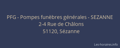 PFG - Pompes funèbres générales - SEZANNE