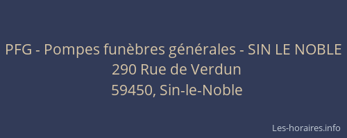 PFG - Pompes funèbres générales - SIN LE NOBLE