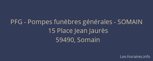 PFG - Pompes funèbres générales - SOMAIN