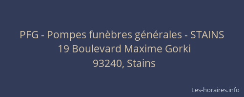 PFG - Pompes funèbres générales - STAINS