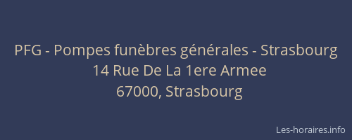 PFG - Pompes funèbres générales - Strasbourg