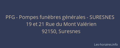 PFG - Pompes funèbres générales - SURESNES