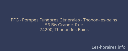 PFG - Pompes Funèbres Générales - Thonon-les-bains