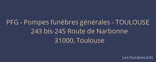 PFG - Pompes funèbres générales - TOULOUSE