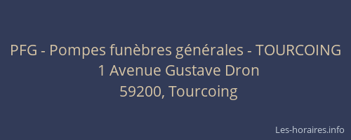 PFG - Pompes funèbres générales - TOURCOING