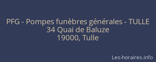 PFG - Pompes funèbres générales - TULLE