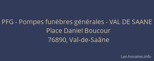 PFG - Pompes funèbres générales - VAL DE SAANE