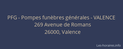 PFG - Pompes funèbres générales - VALENCE