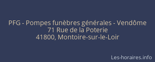 PFG - Pompes funèbres générales - Vendôme