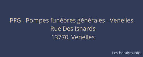 PFG - Pompes funèbres générales - Venelles