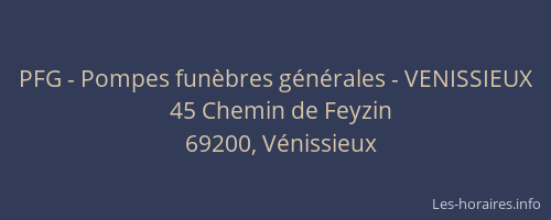 PFG - Pompes funèbres générales - VENISSIEUX